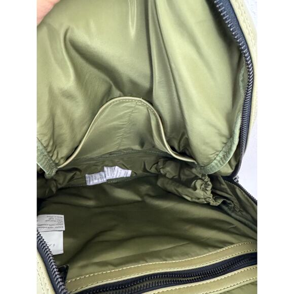 Fawn Design Olive Green Faux Leather Backpack NWOT - Picture 7 of 13